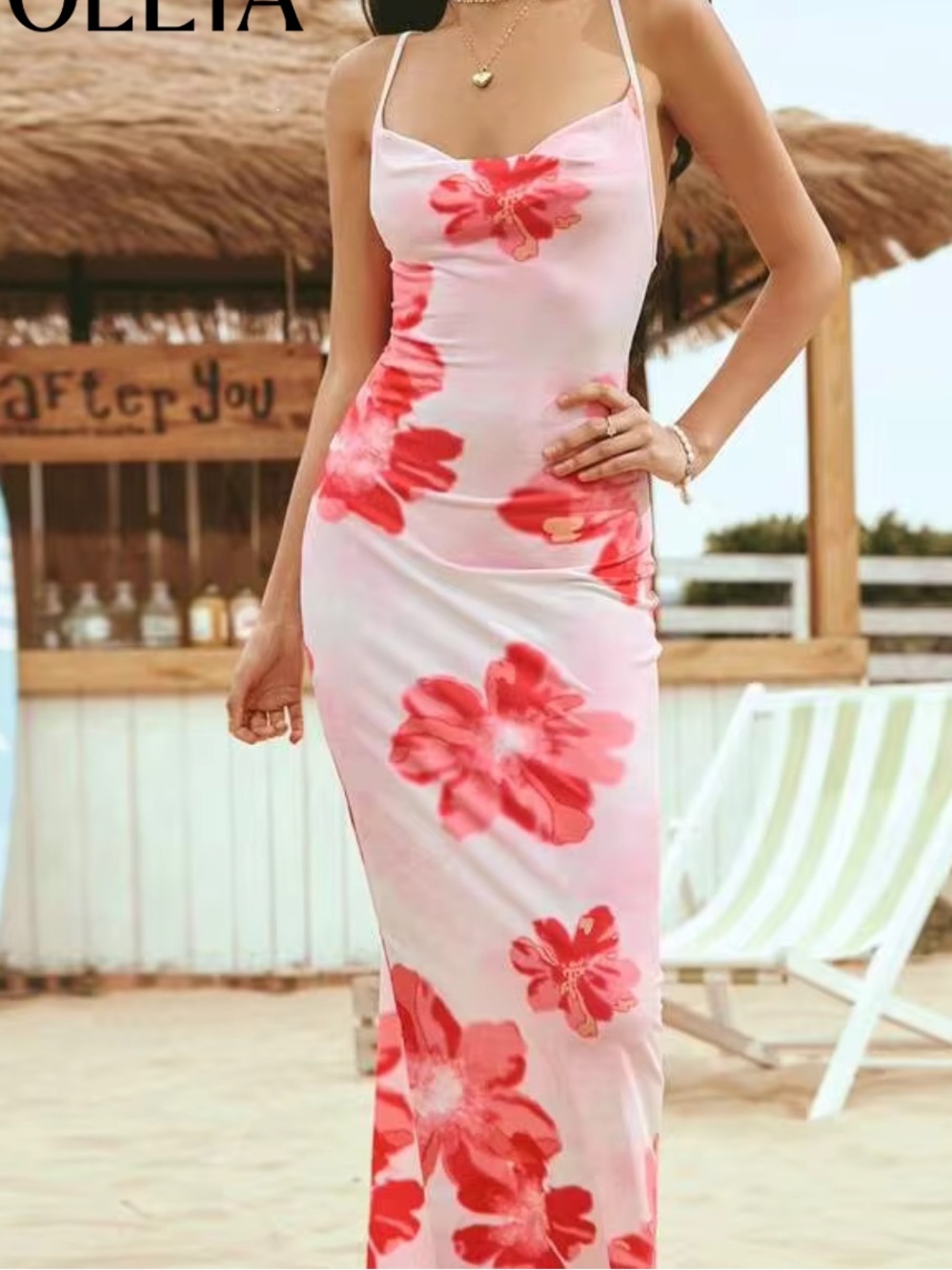 Shein floral maxi dress